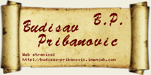 Budisav Pribanović vizit kartica